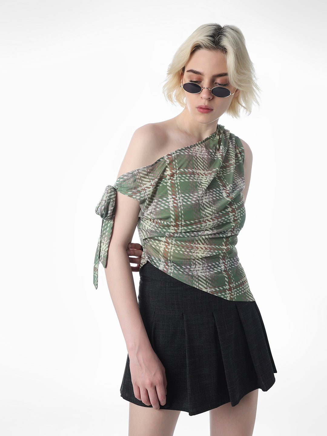 Green Layered Bodice Top