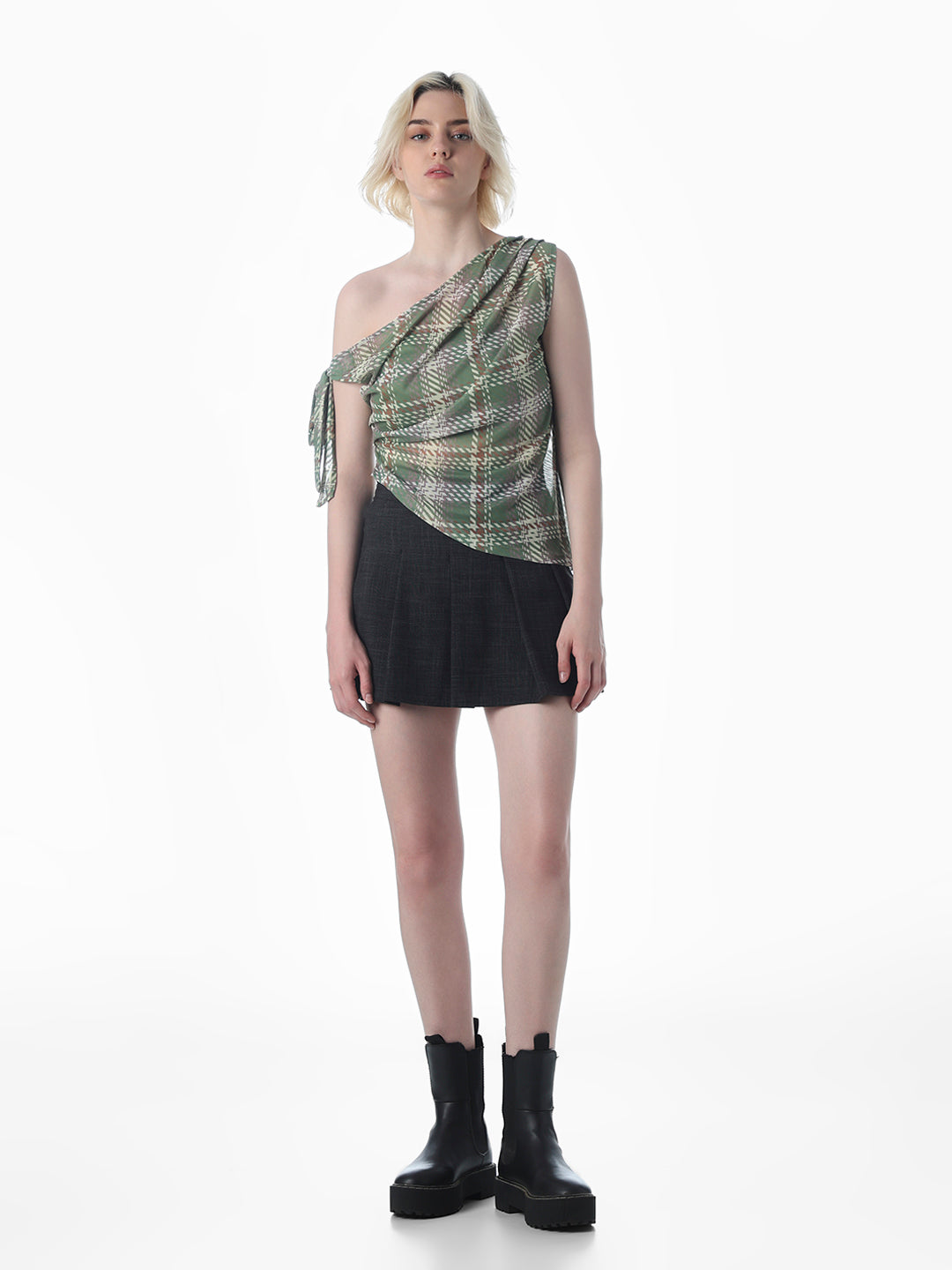 Green Layered Bodice Top