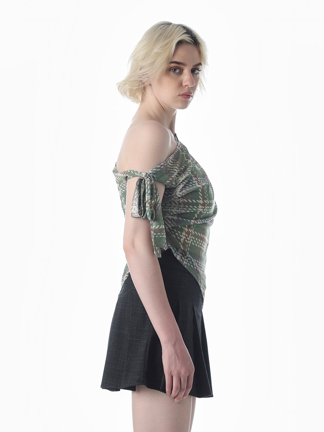 Green Layered Bodice Top