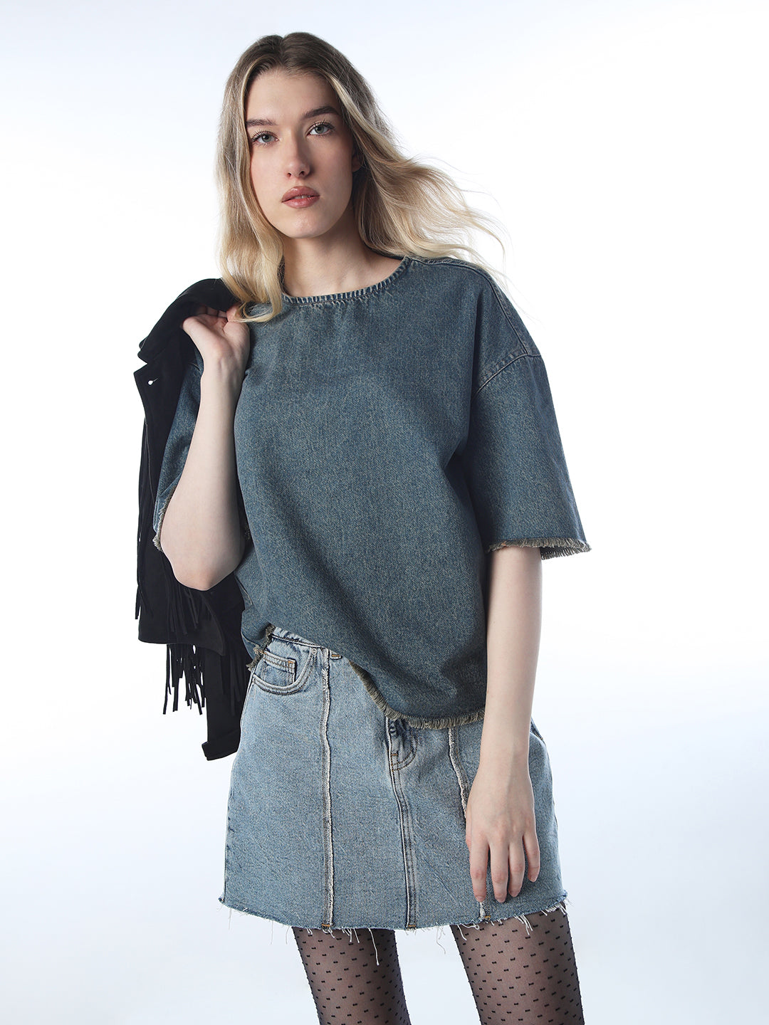 Vintage Washed Denim Top