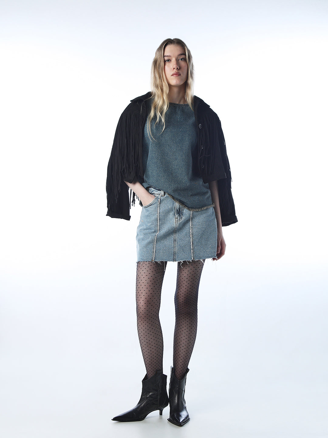 Vintage Washed Denim Top