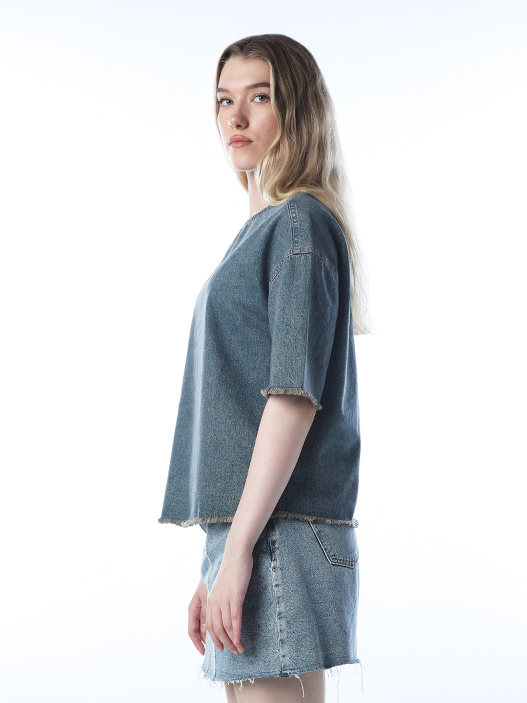 Vintage Washed Denim Top