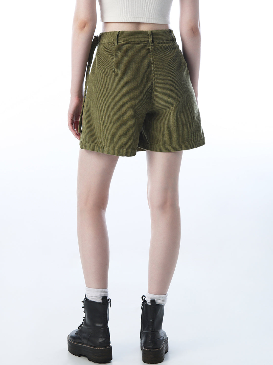 Green Corduroy Skort
