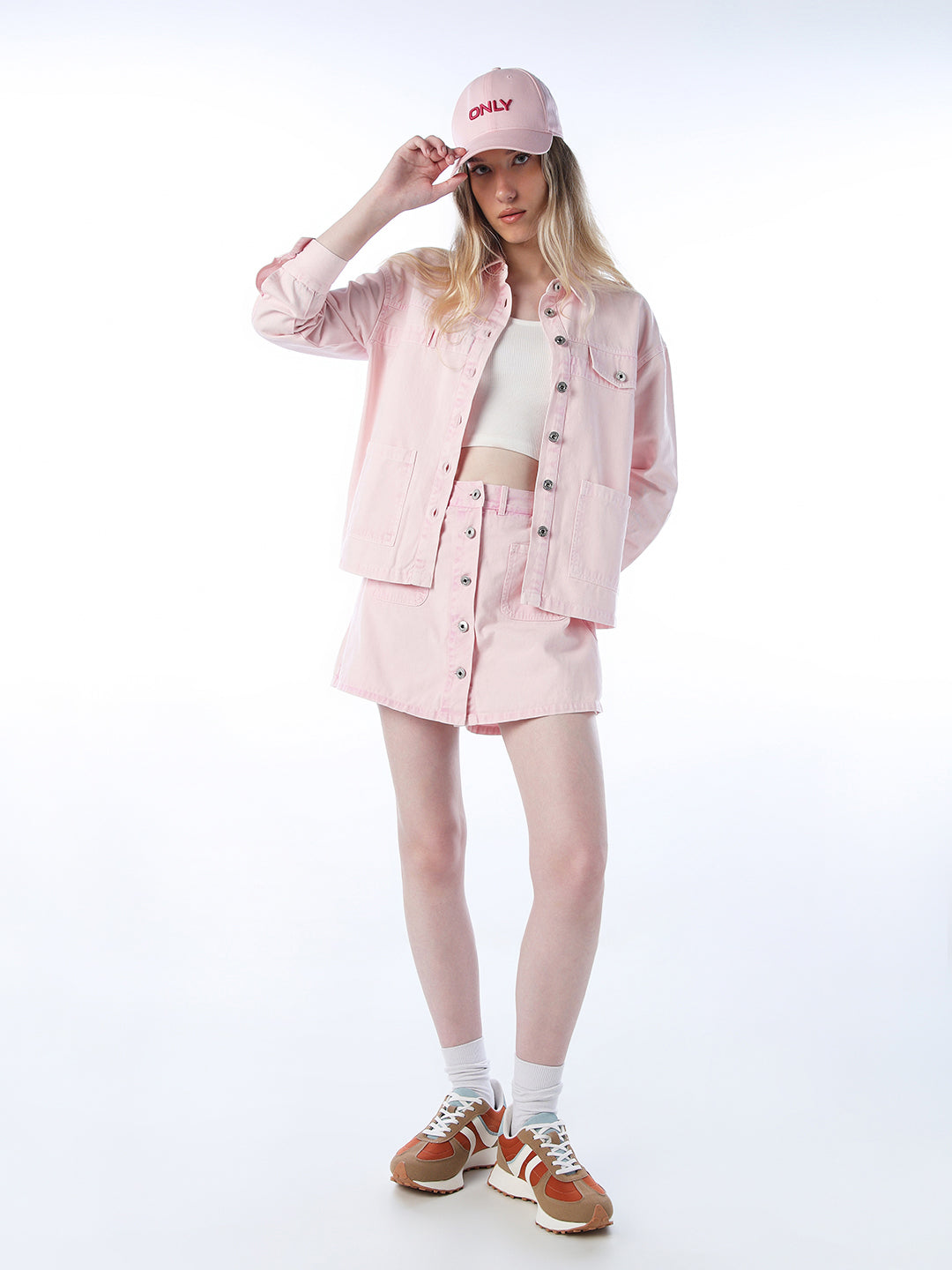 Vintage Washed Denim Skort