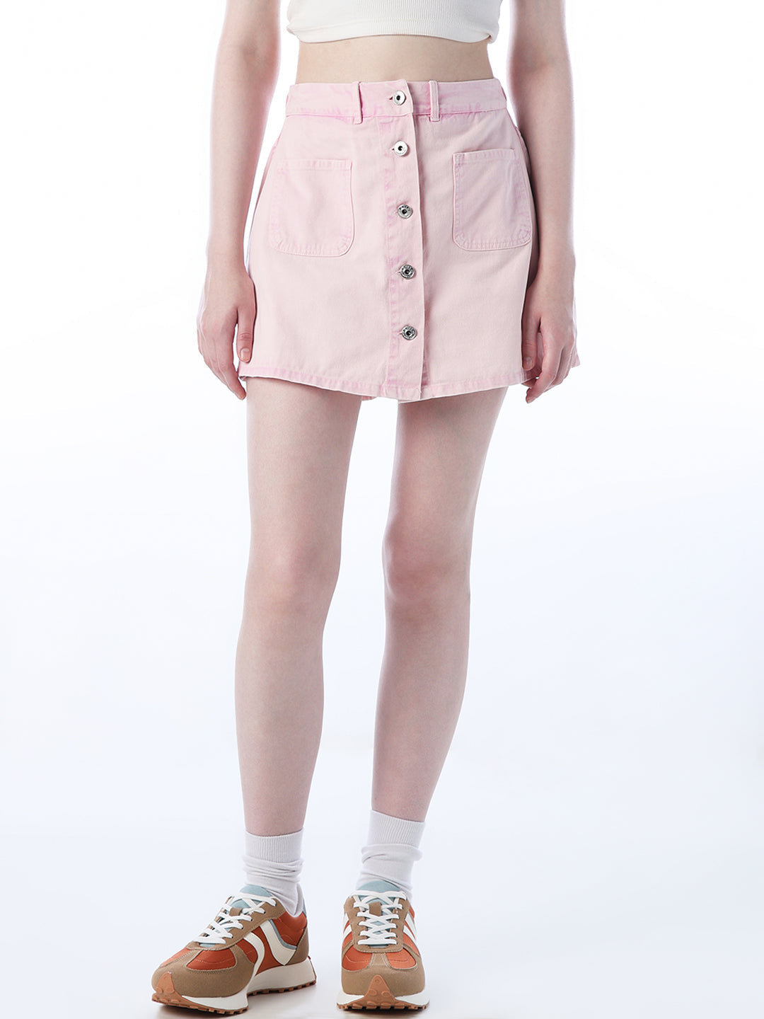 Vintage Washed Denim Skort