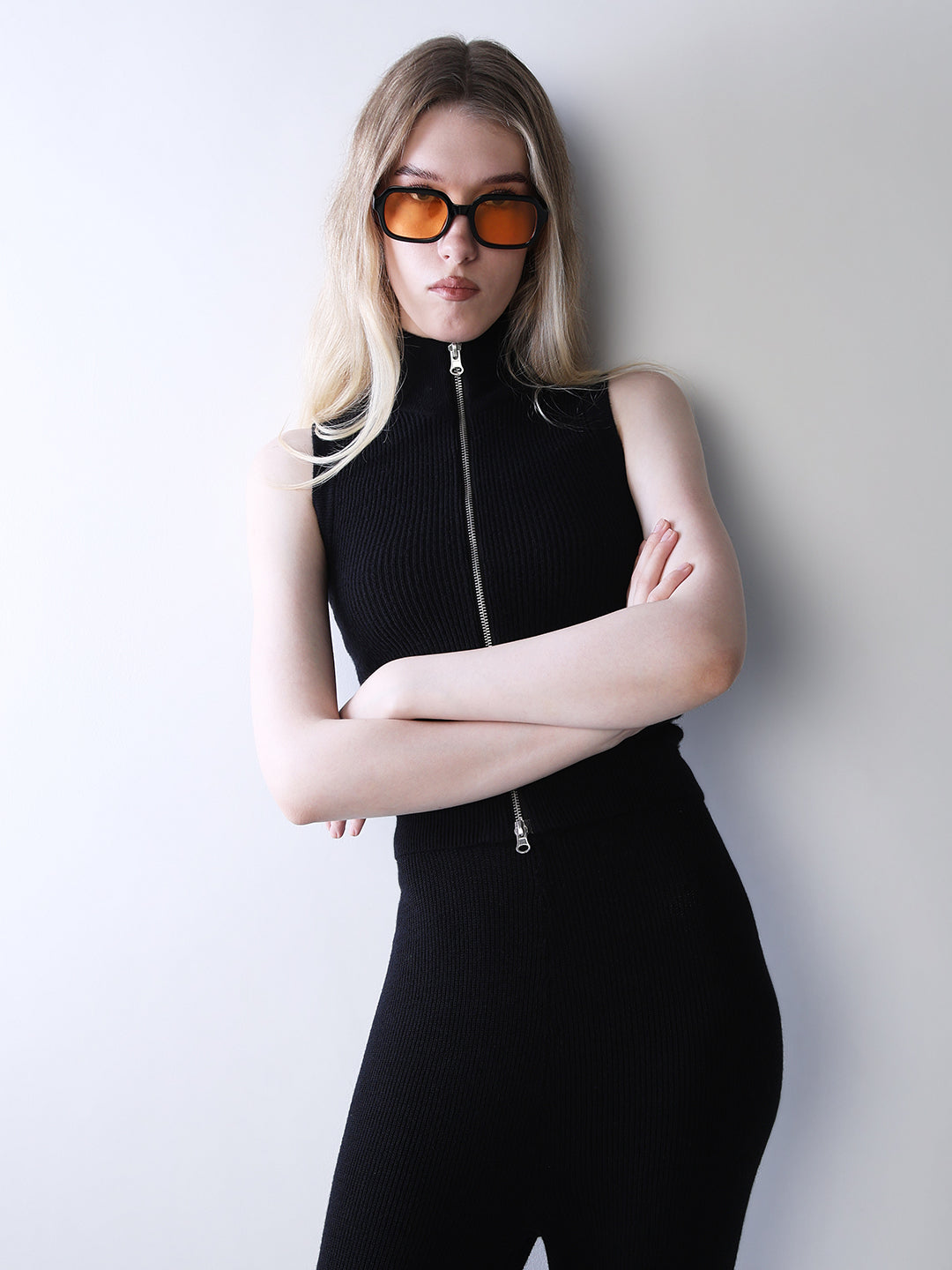 Zip Through Knitted Pullover