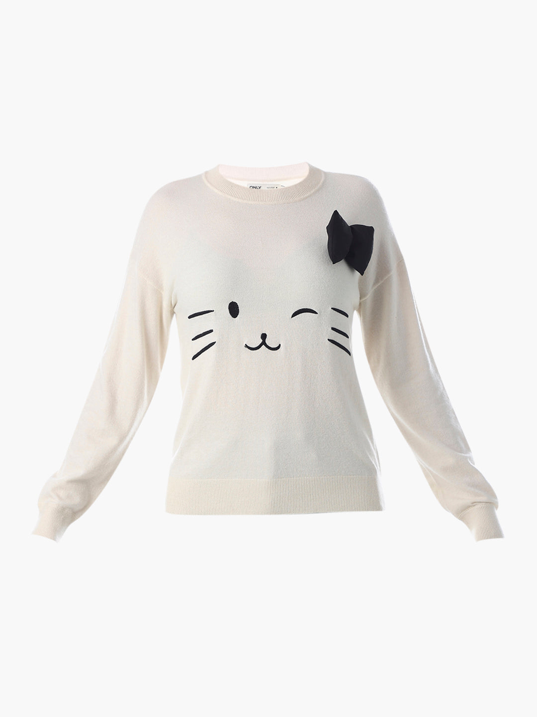 Off-White Embroidered Motif Pullover
