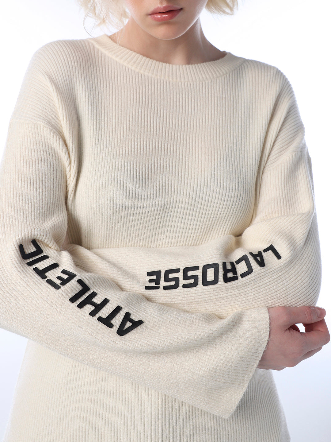 Printed Fine-Knit Pullover