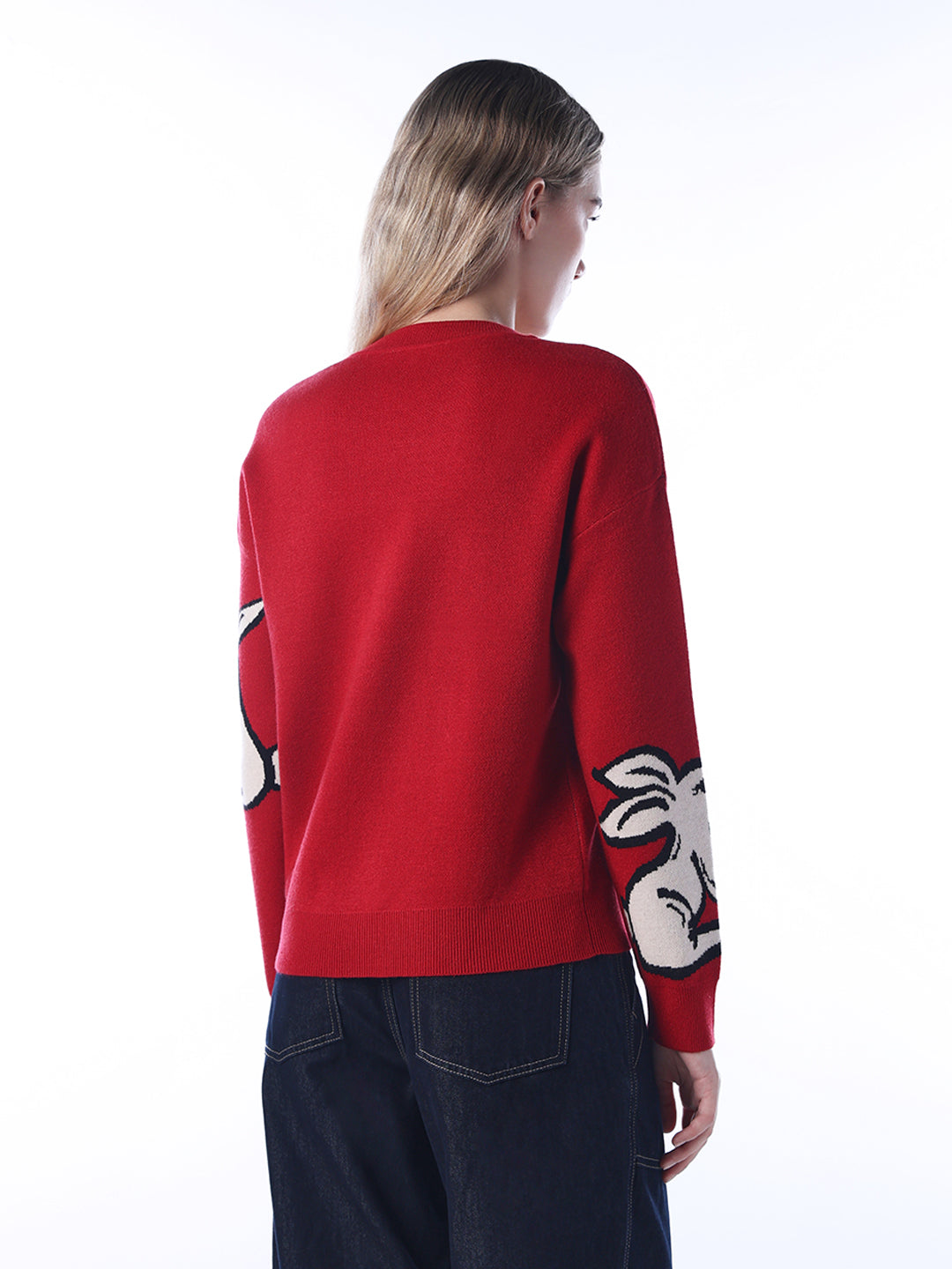 Rabbit Print Jacquard Pullover