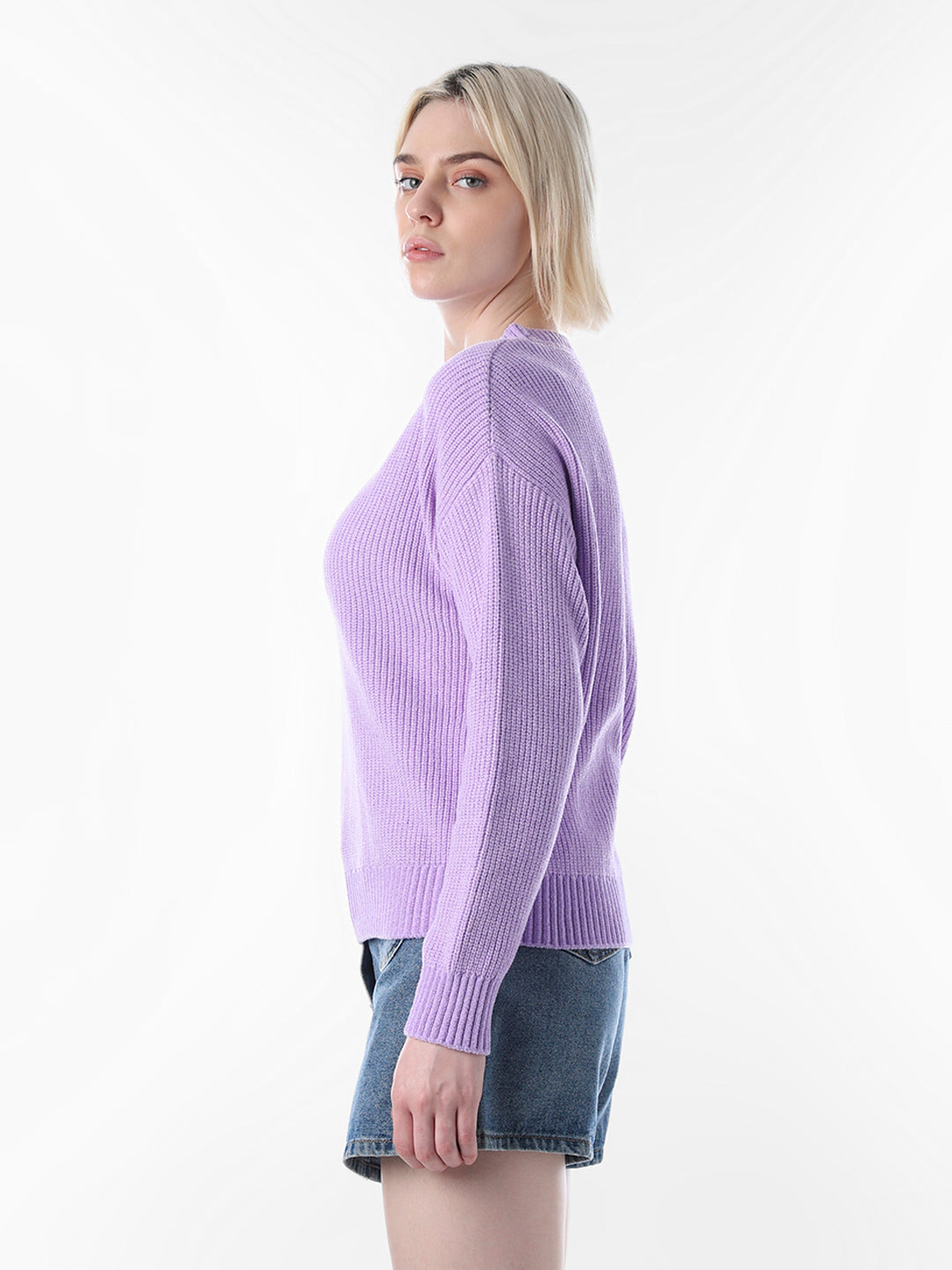 Purple Knitted Pullover