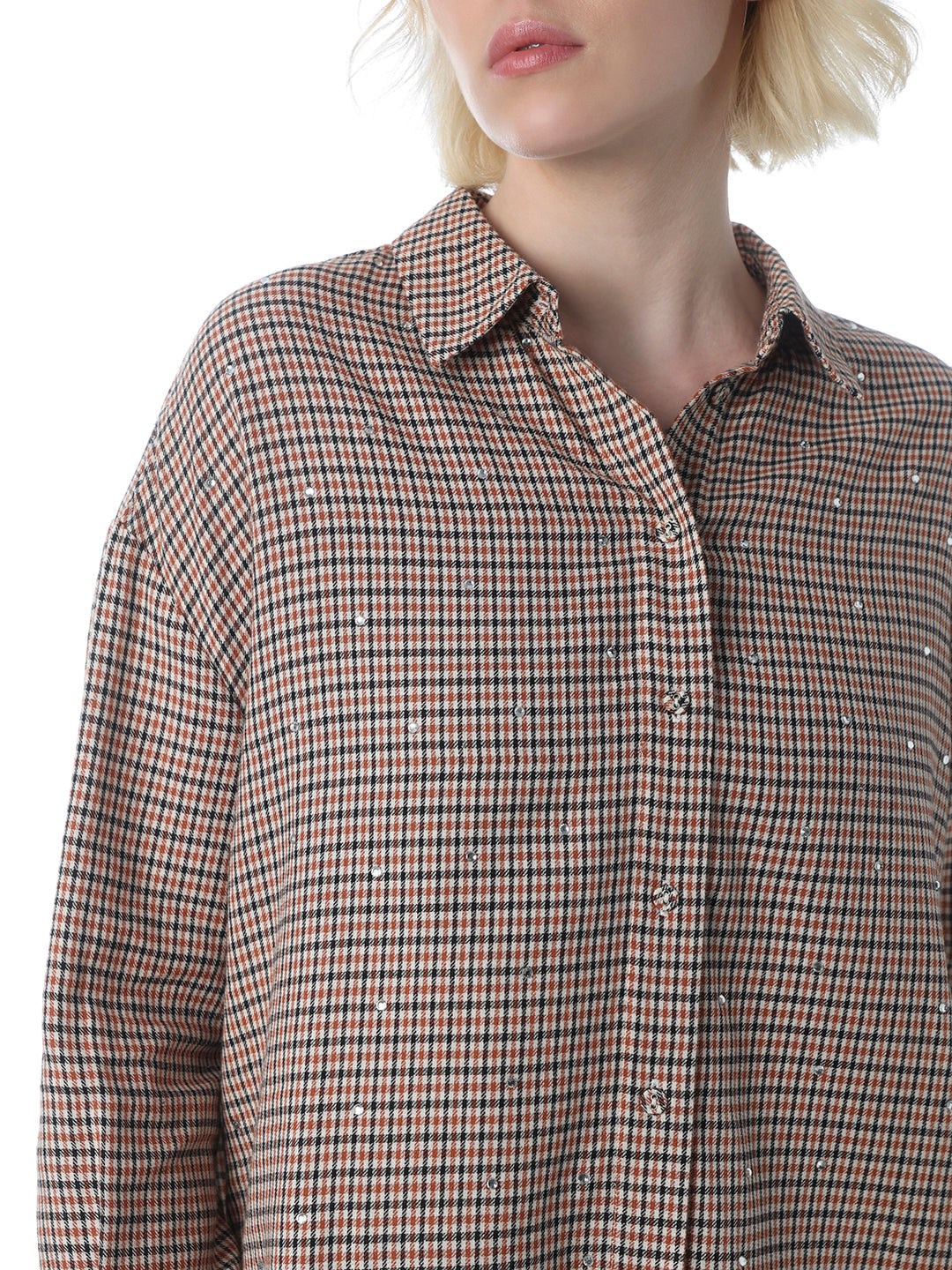 Multi-Colour Rhinestone Detail Shirt