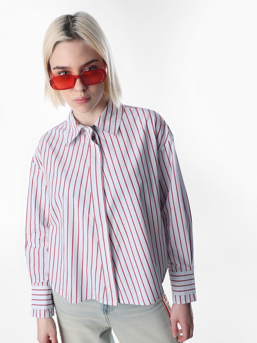 White Striped Cotton Shirt