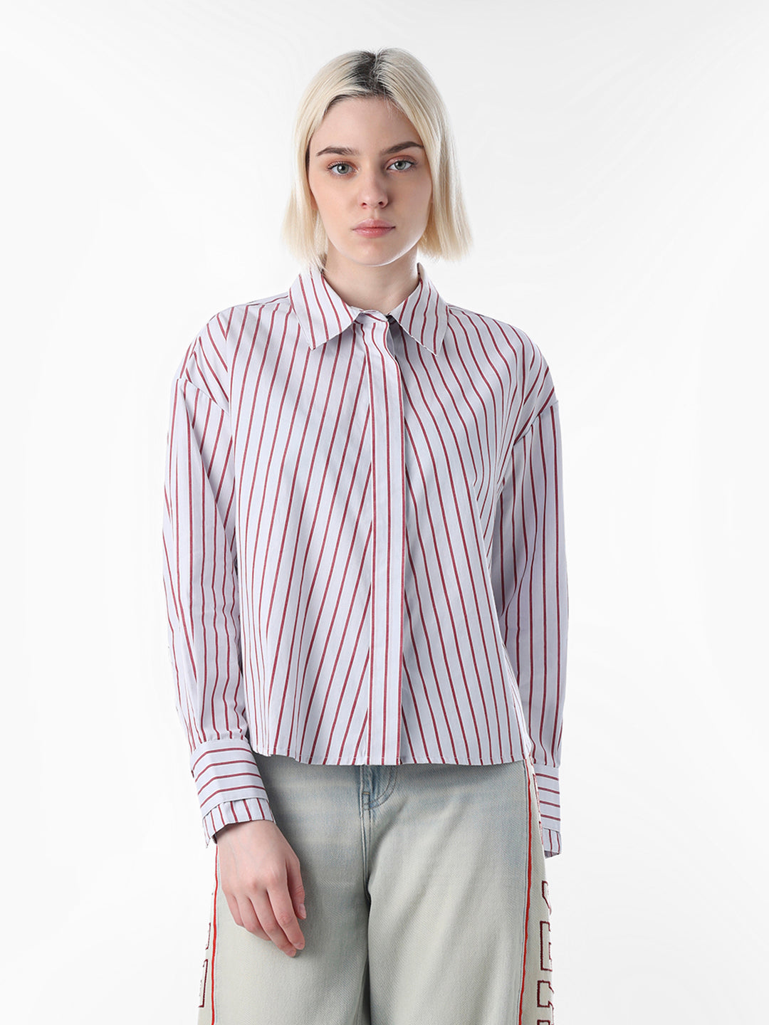 White Striped Cotton Shirt