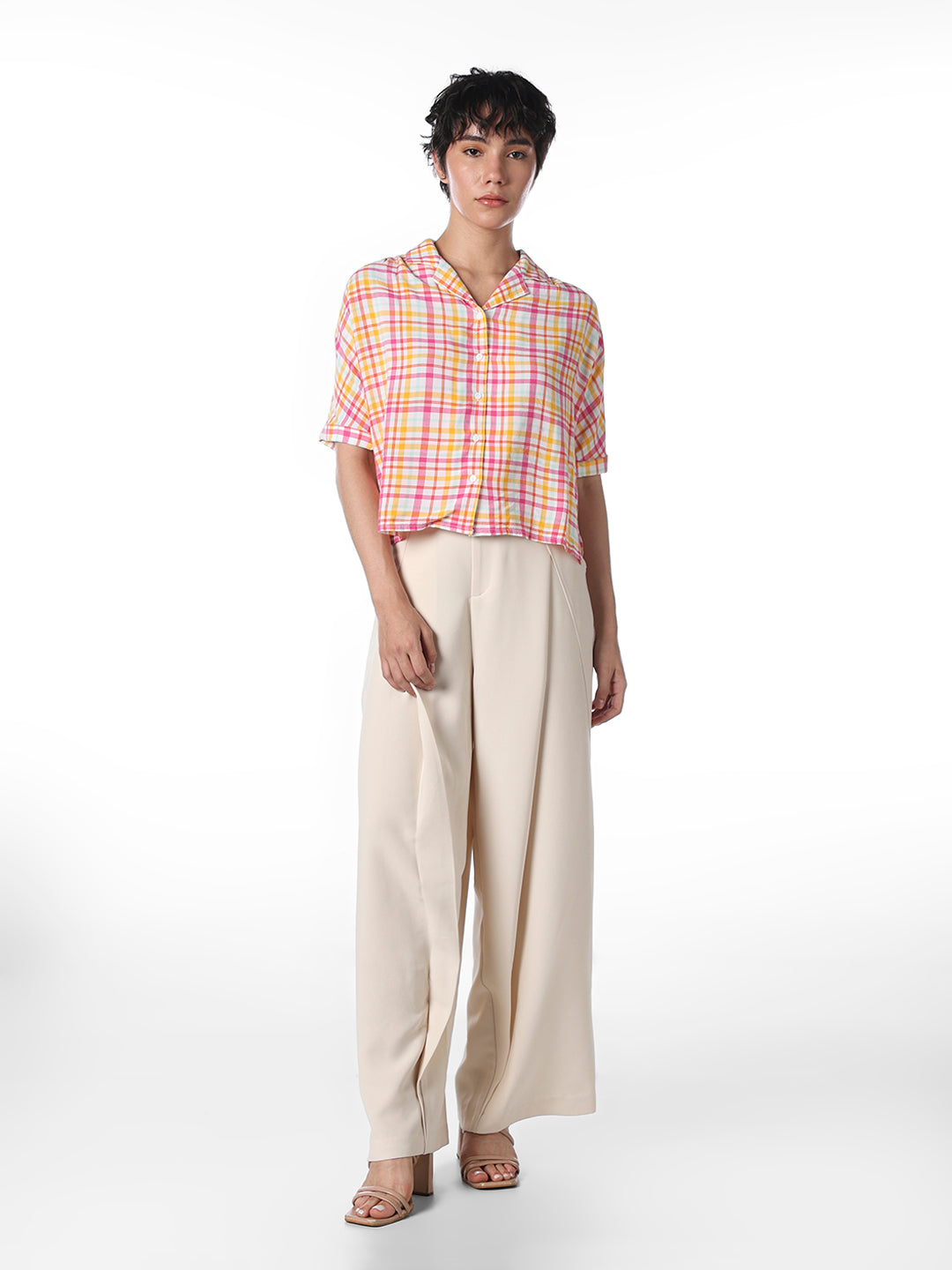 Multi-Colour Check Boxy Fit Shirt