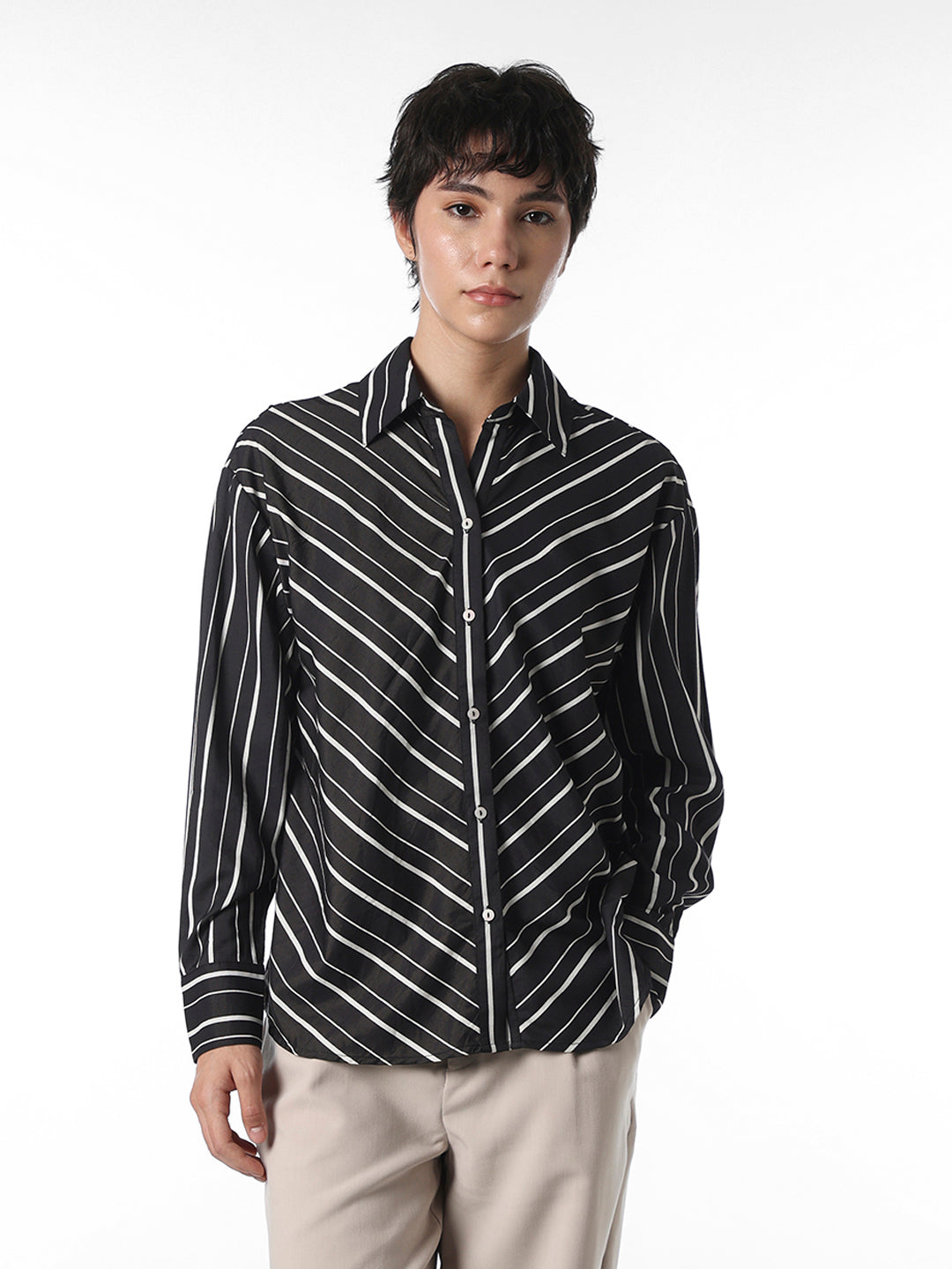 Black Striped Shirt