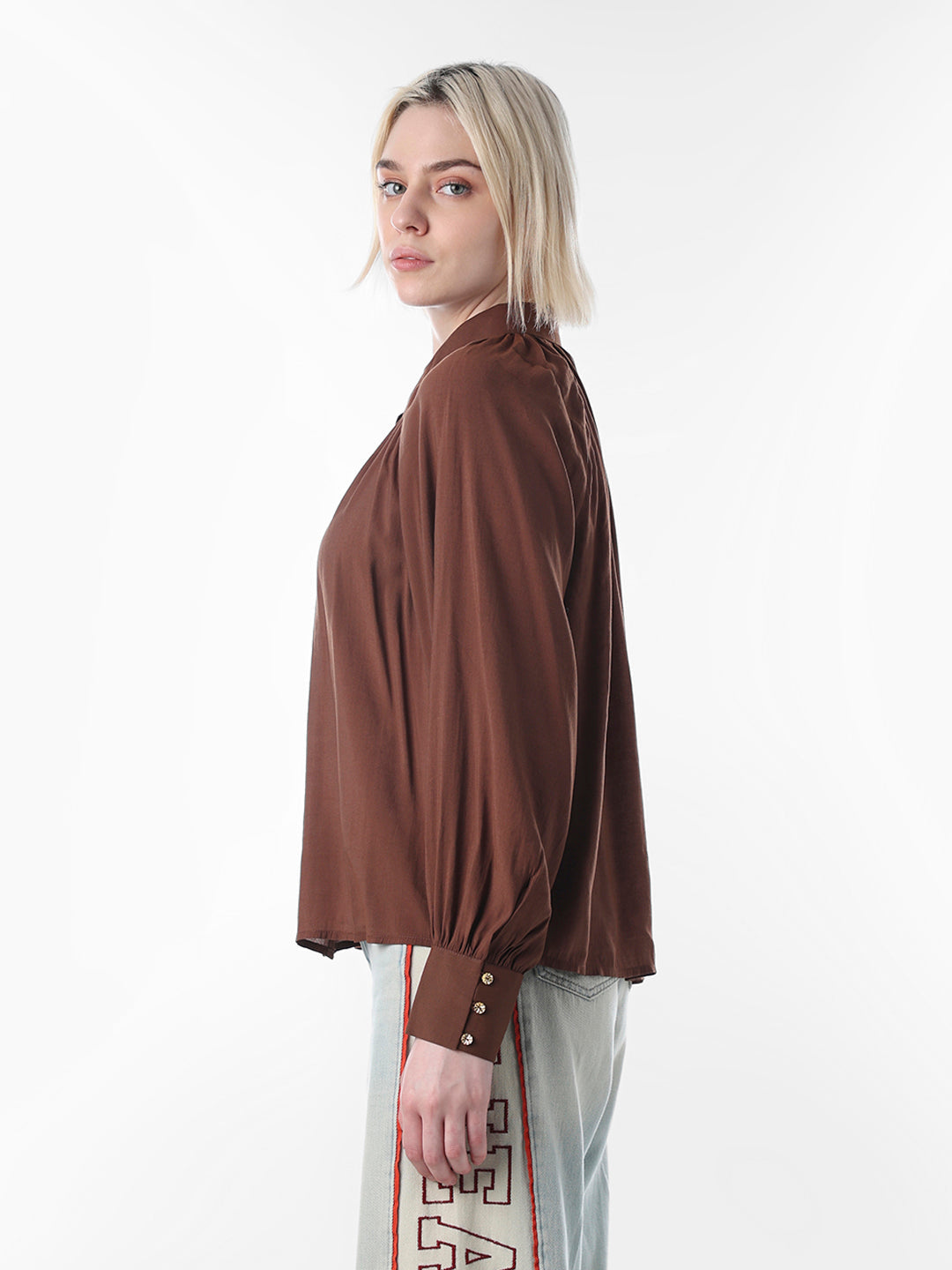 Dark Brown Regular Fit Shirt