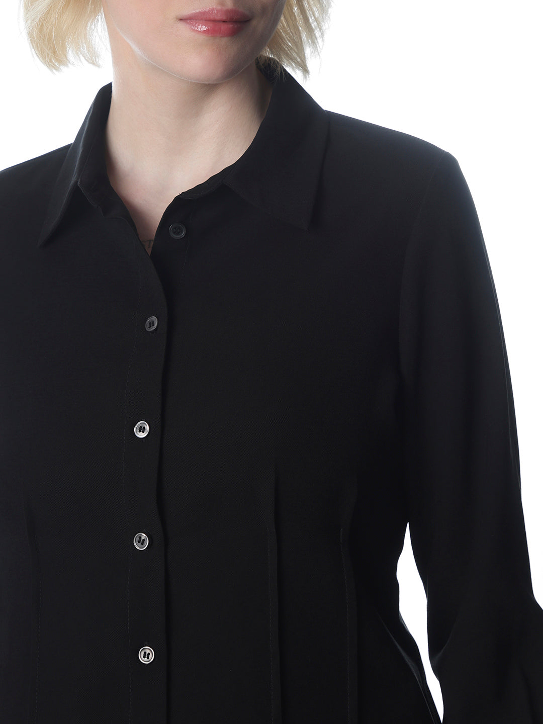 Black Darted Structure Shirt