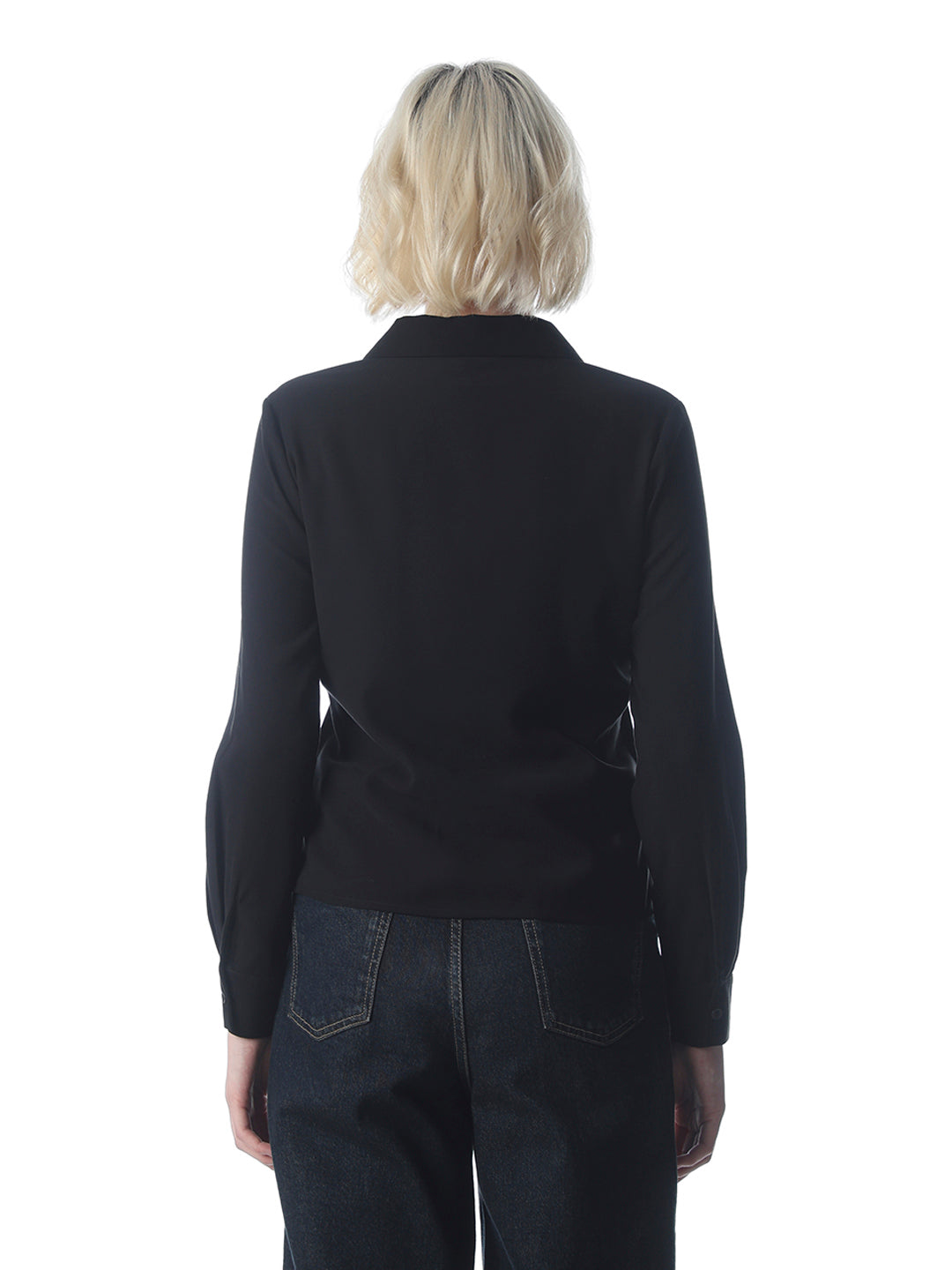 Black Darted Structure Shirt