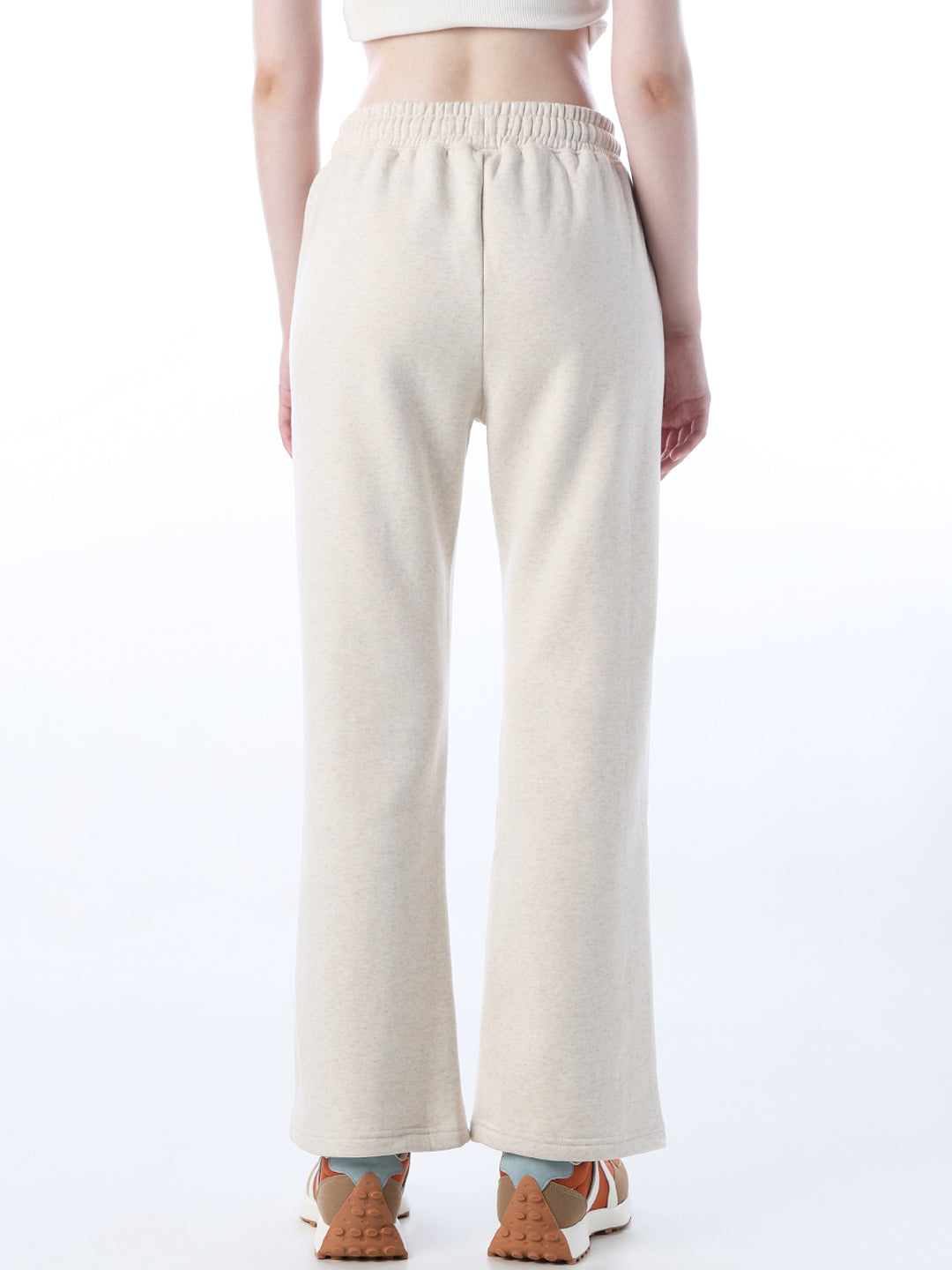 Crease-Down Detail Flared Pants