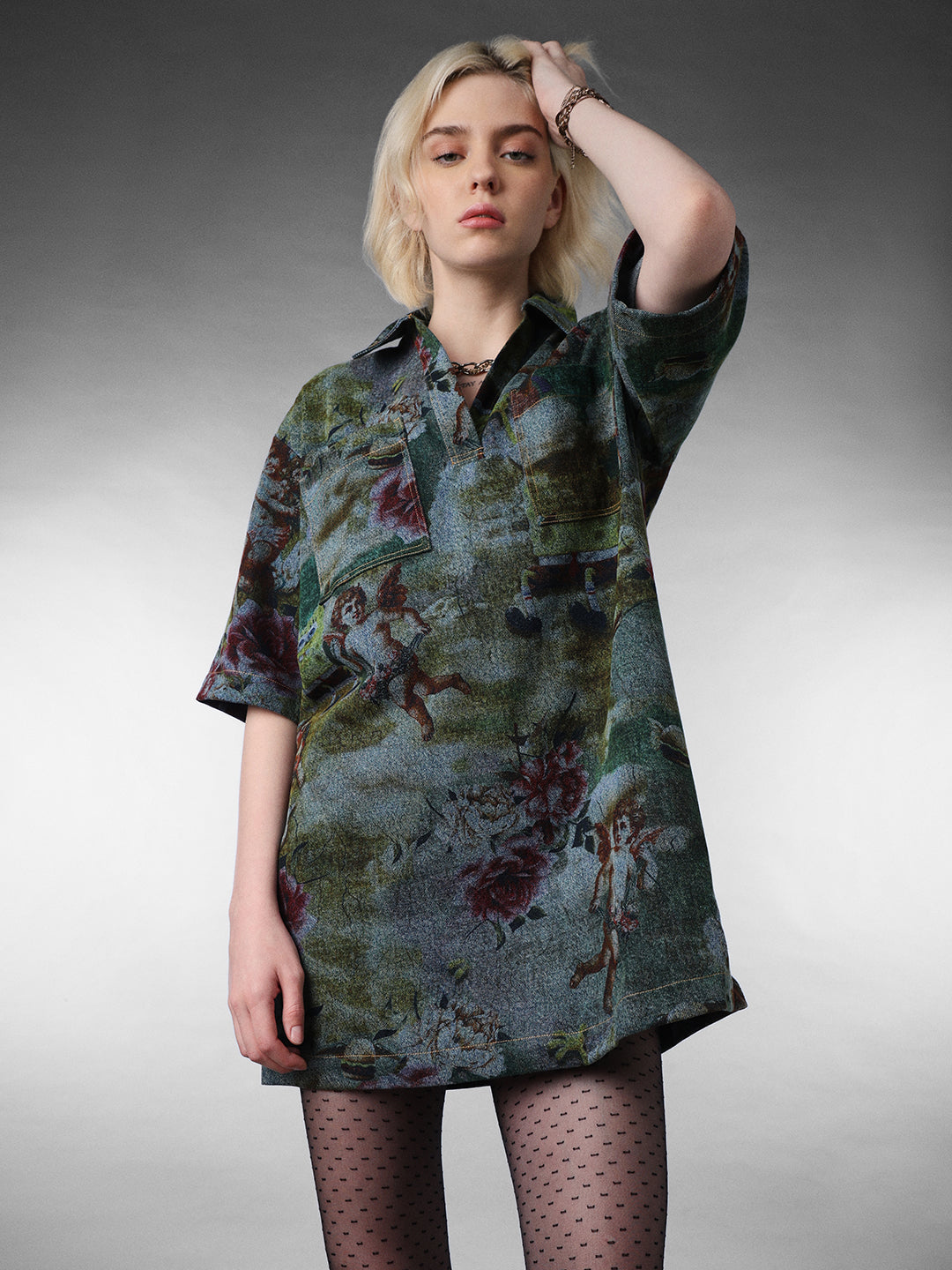 Denim SpongeBob Printed Dress