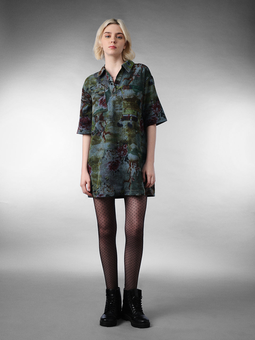 Denim SpongeBob Printed Dress