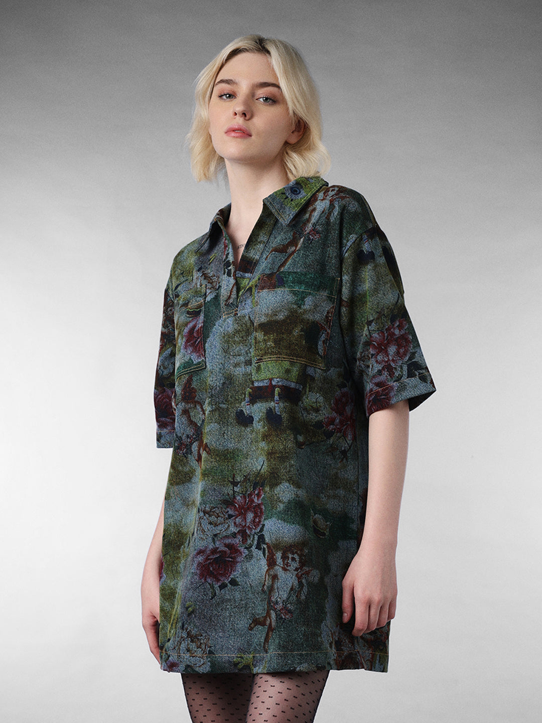 Denim SpongeBob Printed Dress