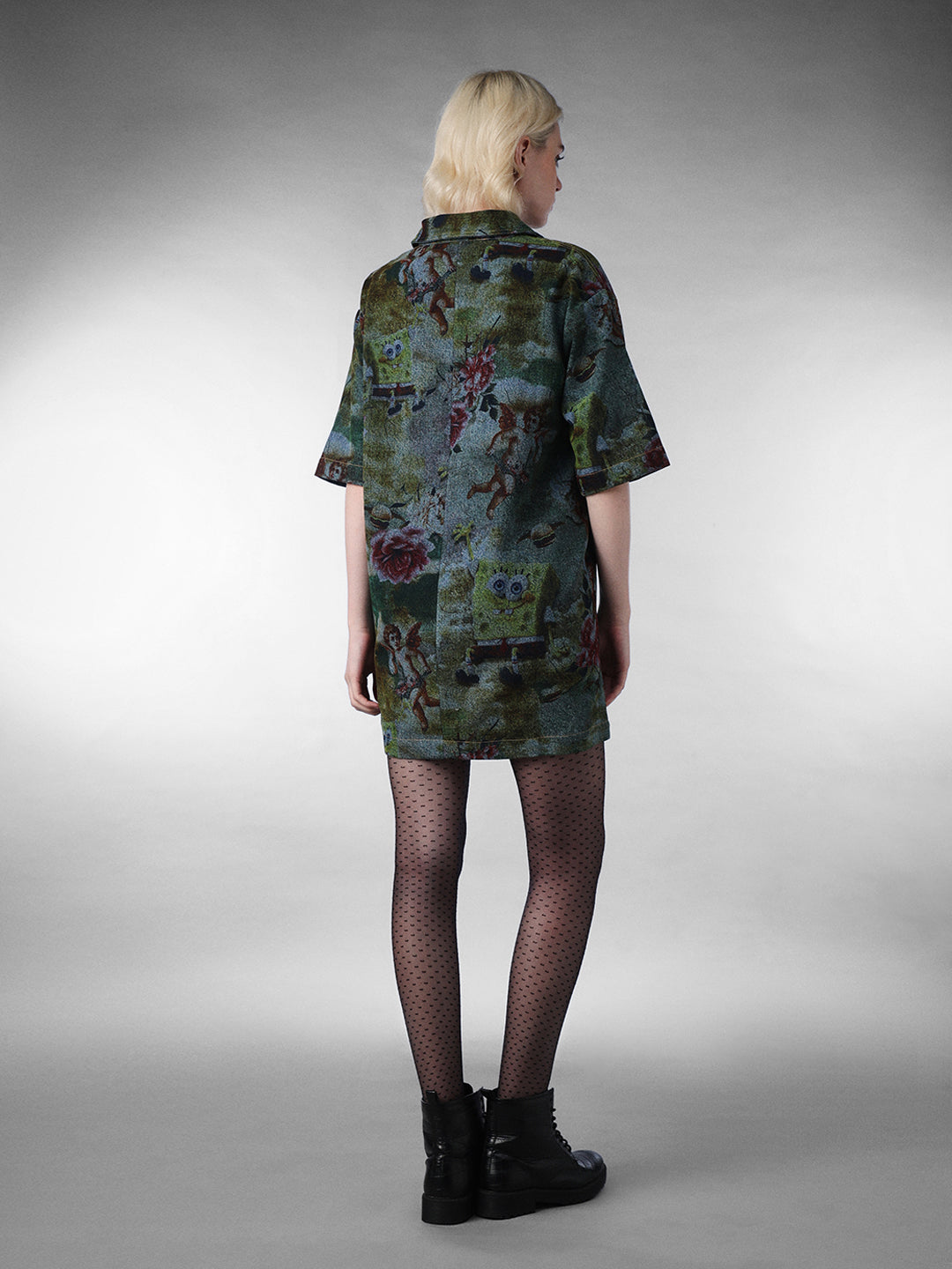 Denim SpongeBob Printed Dress