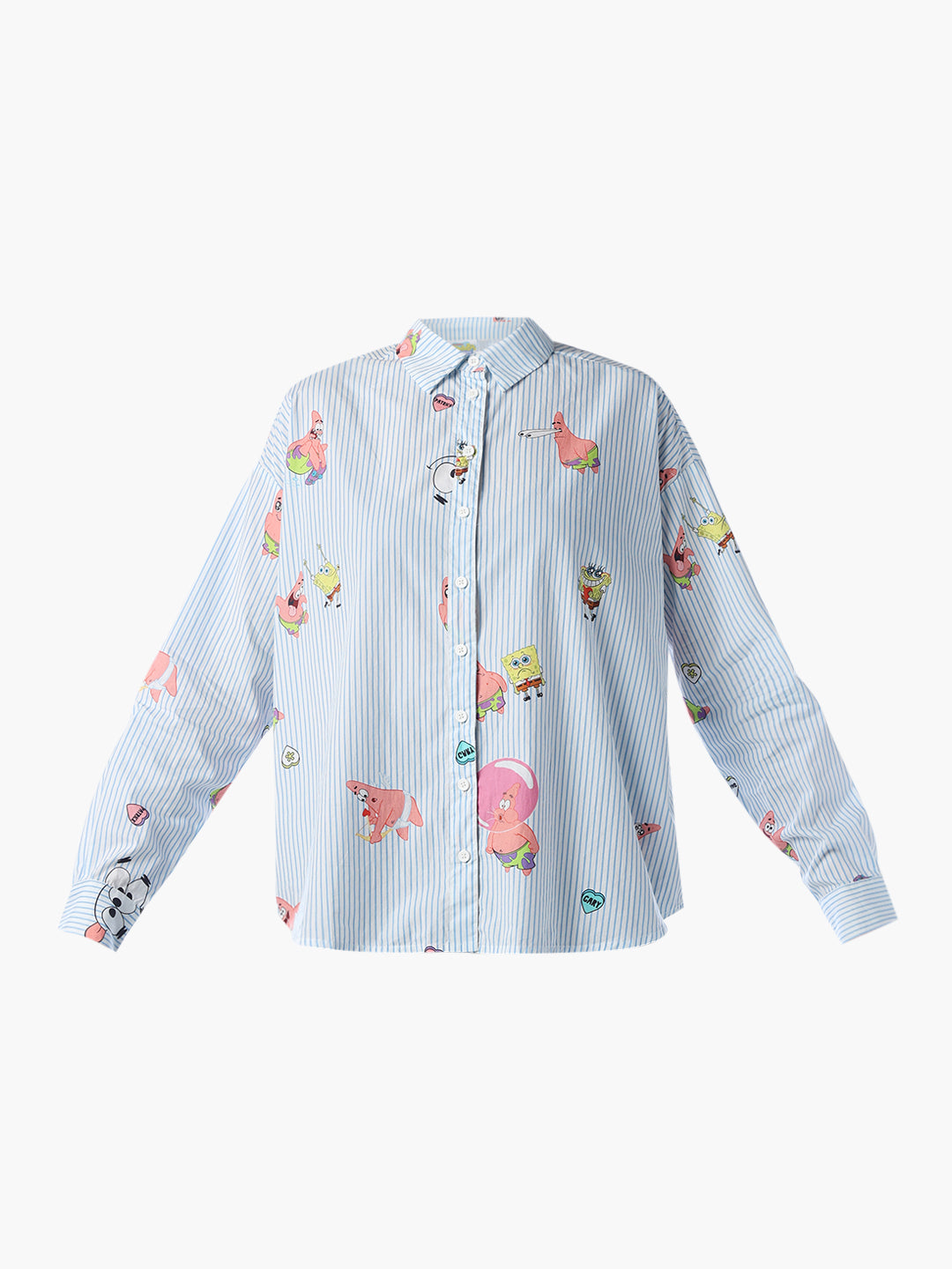 SpongeBob Printed Striped Shirt