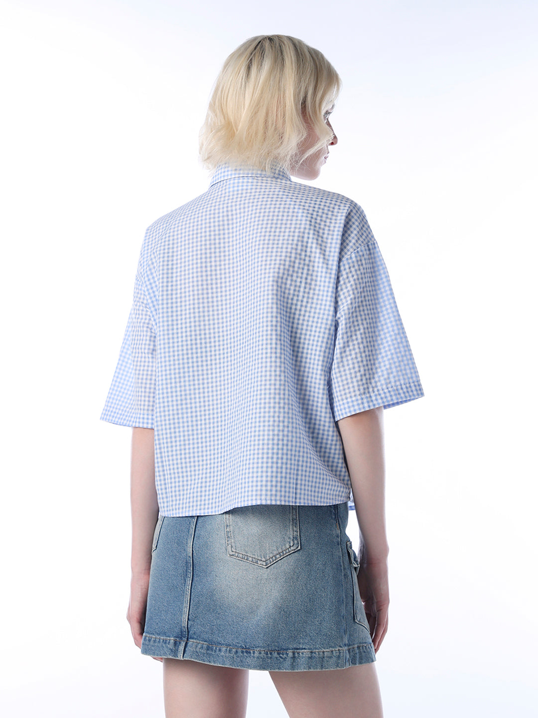 Textured Check SpongeBob Shirt