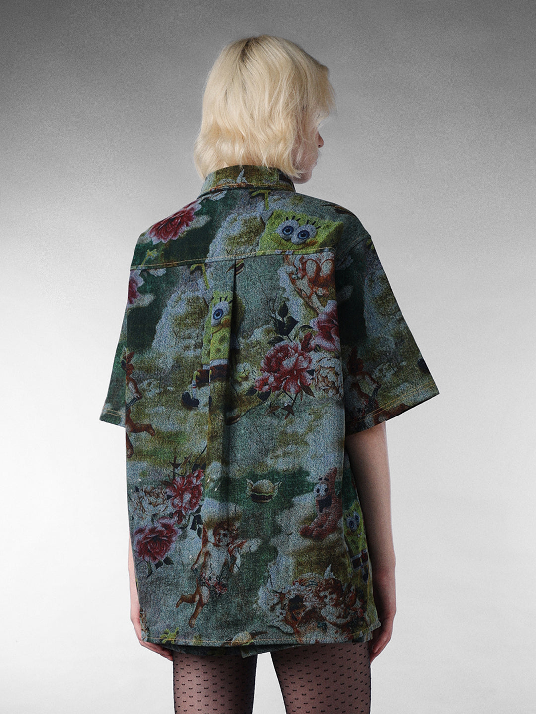 Denim SpongeBob Oversized Shirt