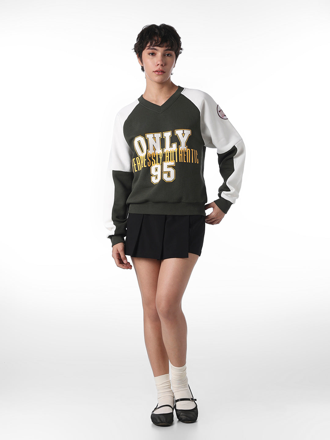 Green Printed Sweatshirt