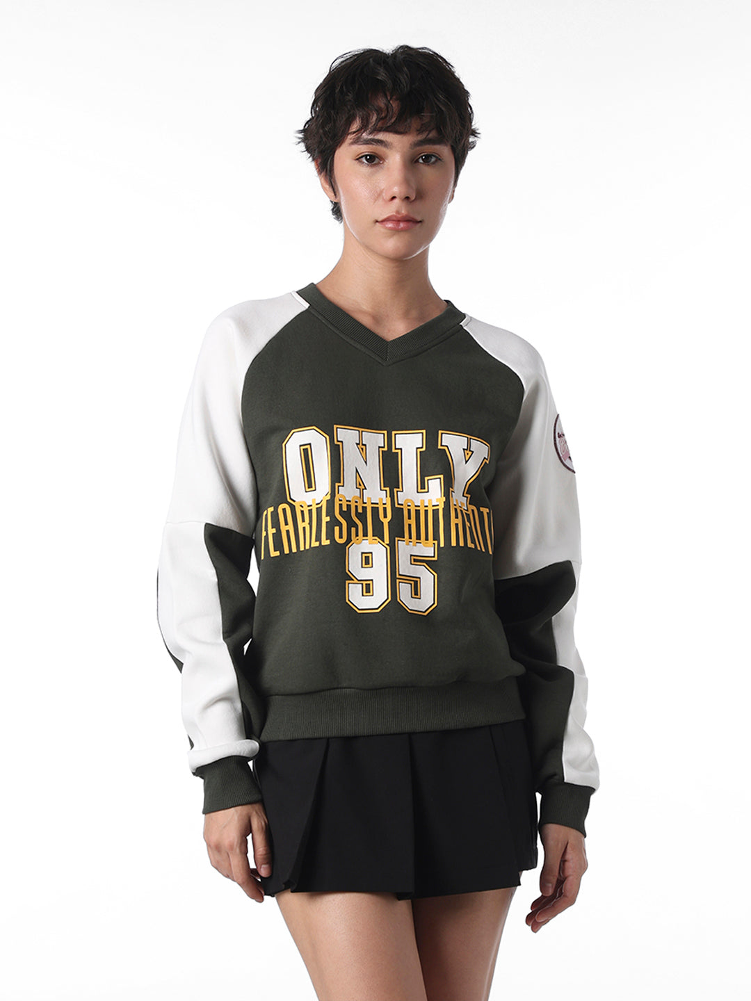 Green Printed Sweatshirt