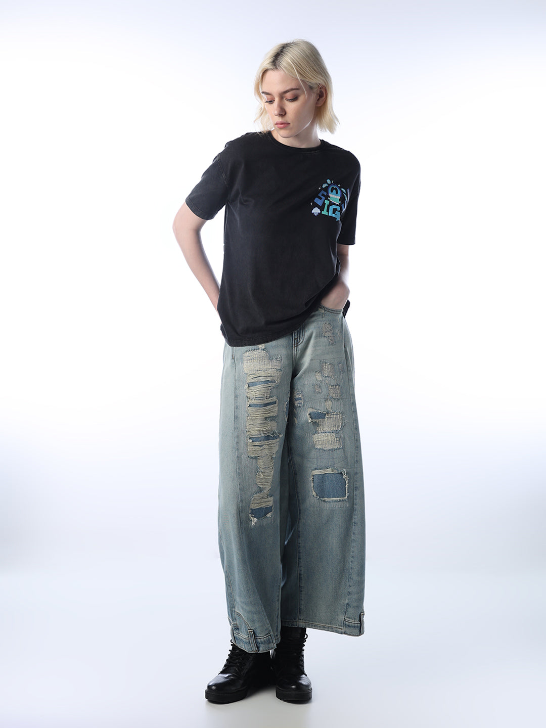 Black Cotton T-shirt