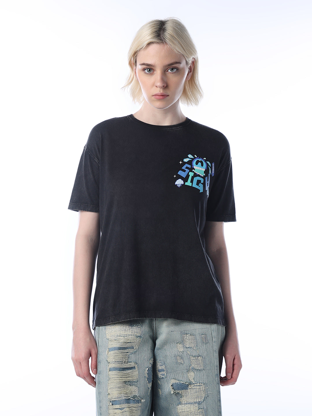 Black Cotton T-shirt