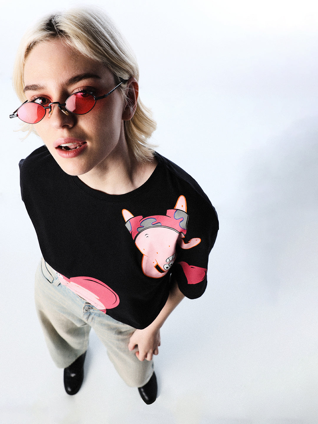 Boxy Fit SpongeBob Printed T-shirt