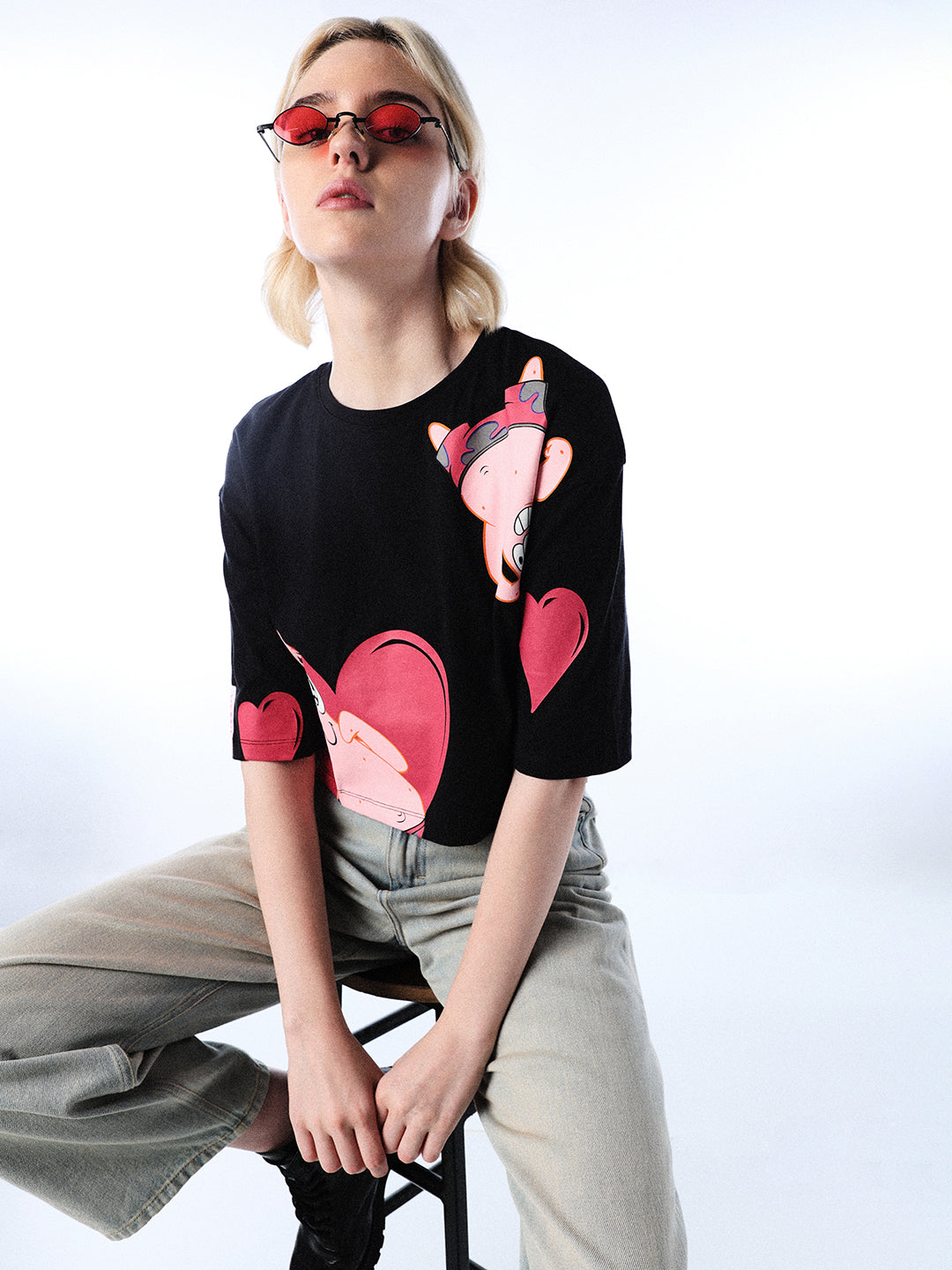 Boxy Fit SpongeBob Printed T-shirt