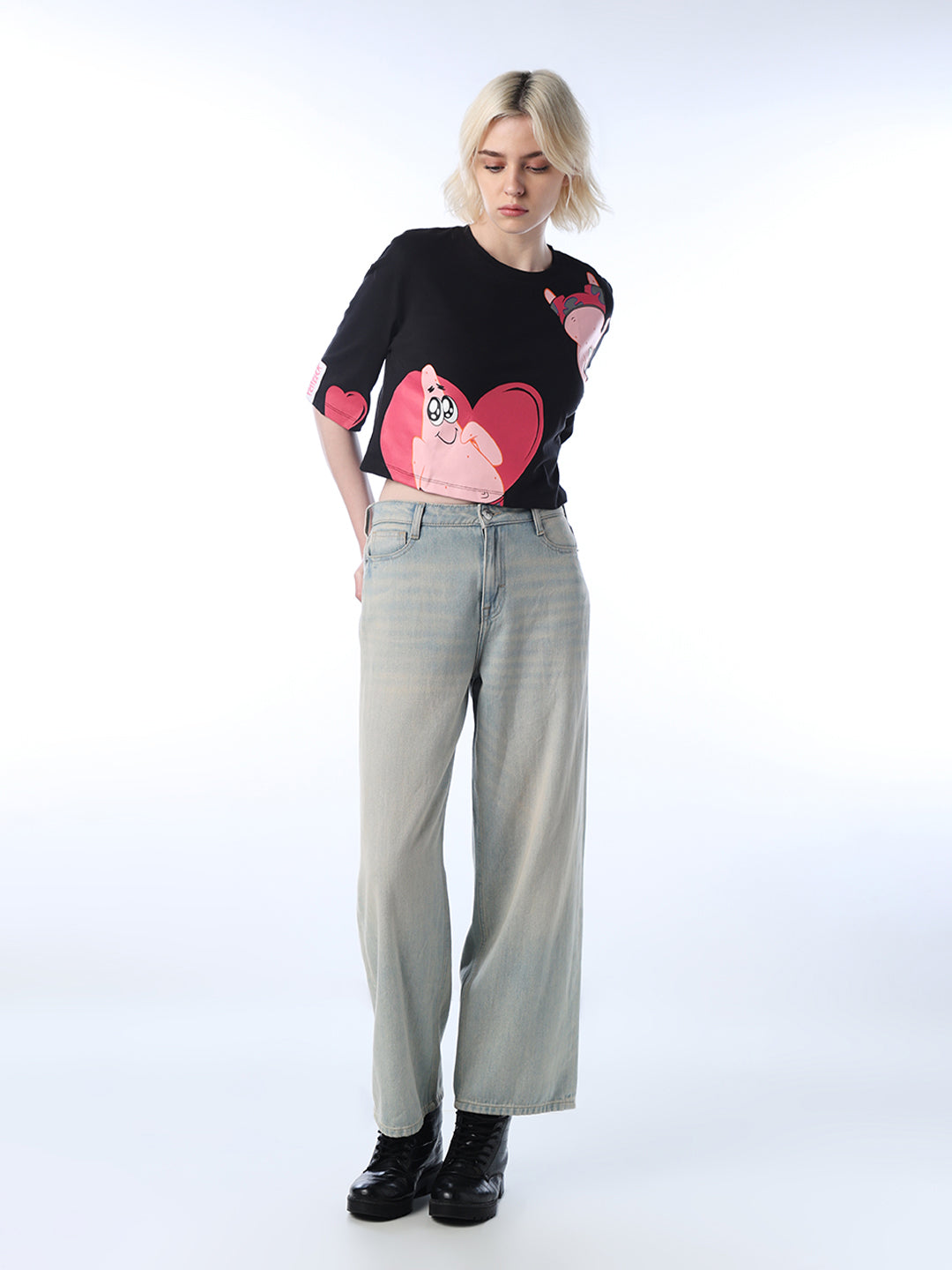 Boxy Fit SpongeBob Printed T-shirt