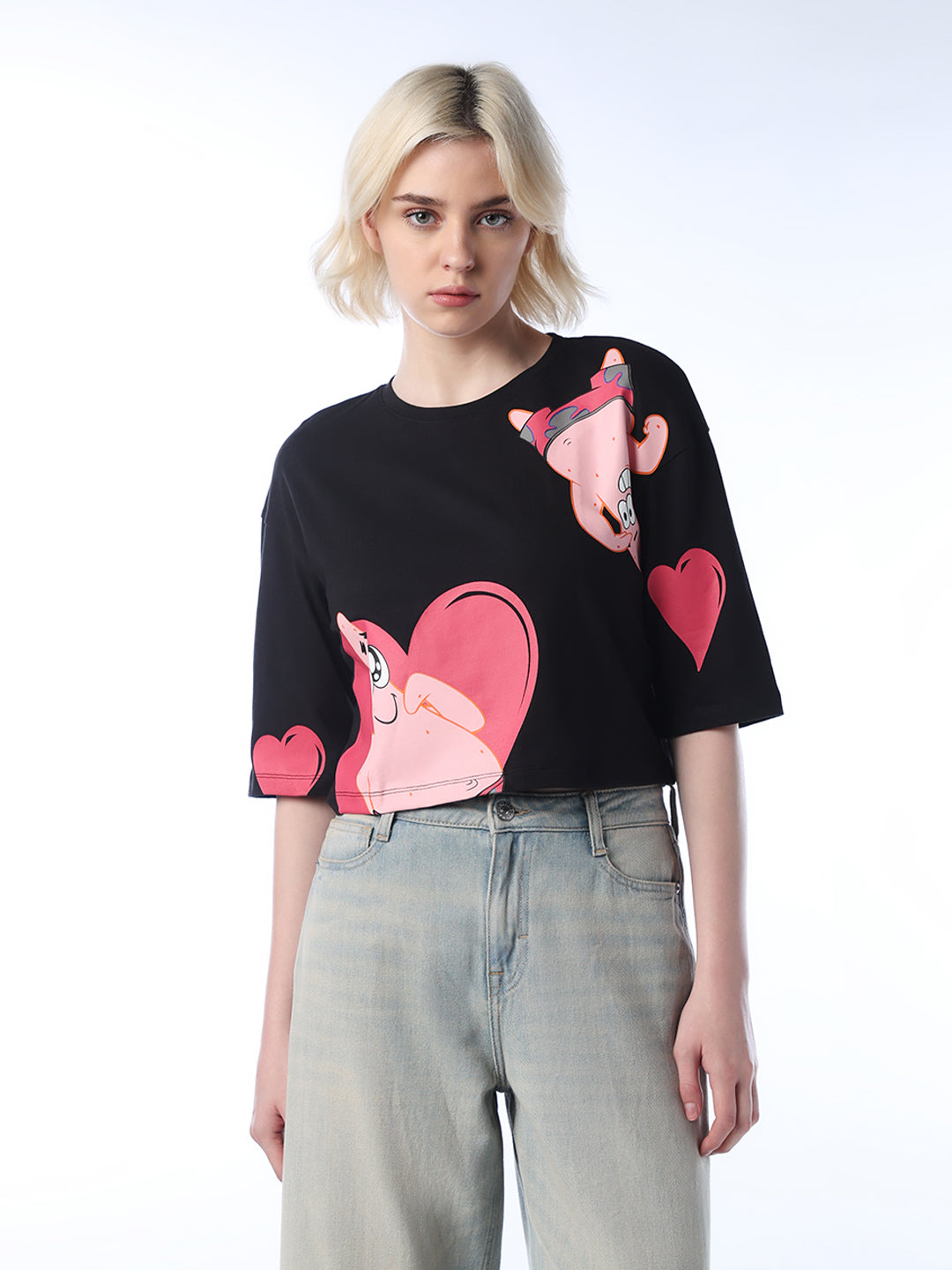 Boxy Fit SpongeBob Printed T-shirt