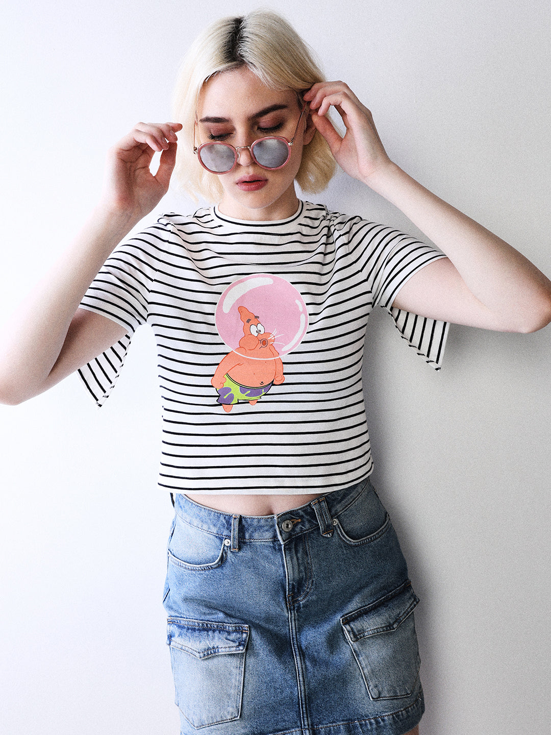 Striped Short SpongeBob T-shirt