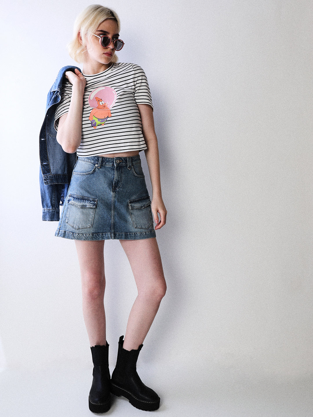 Striped Short SpongeBob T-shirt