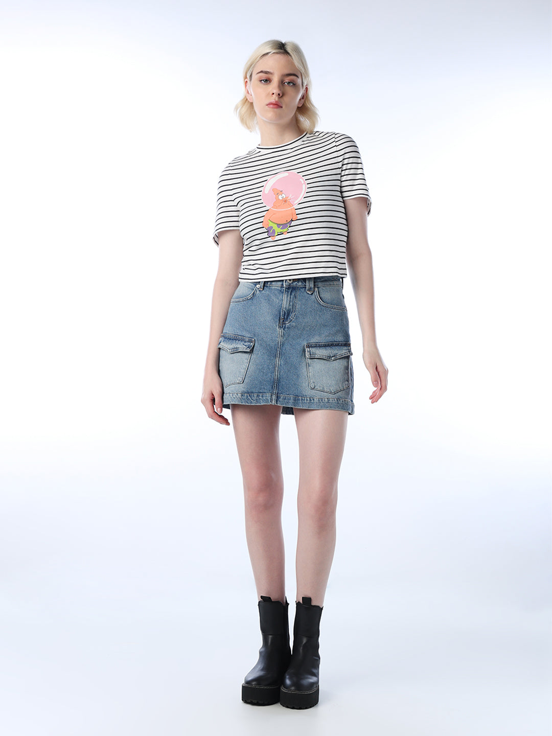 Striped Short SpongeBob T-shirt