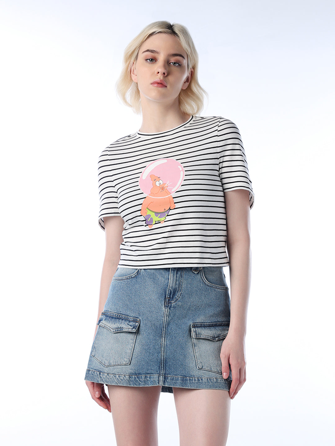 Striped Short SpongeBob T-shirt