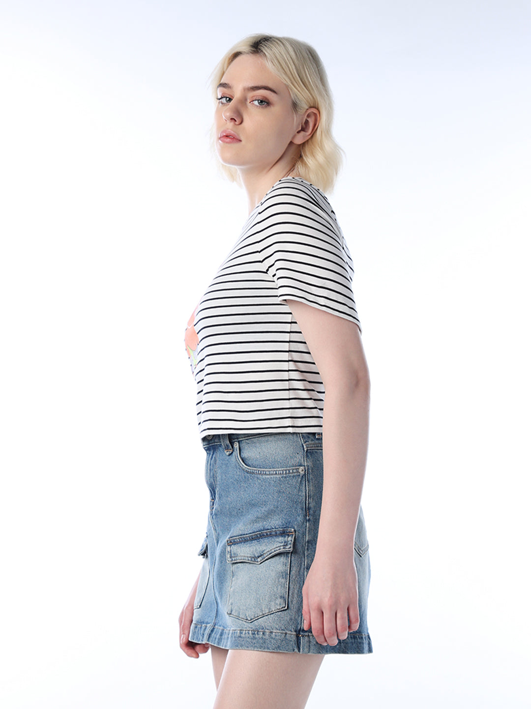 Striped Short SpongeBob T-shirt