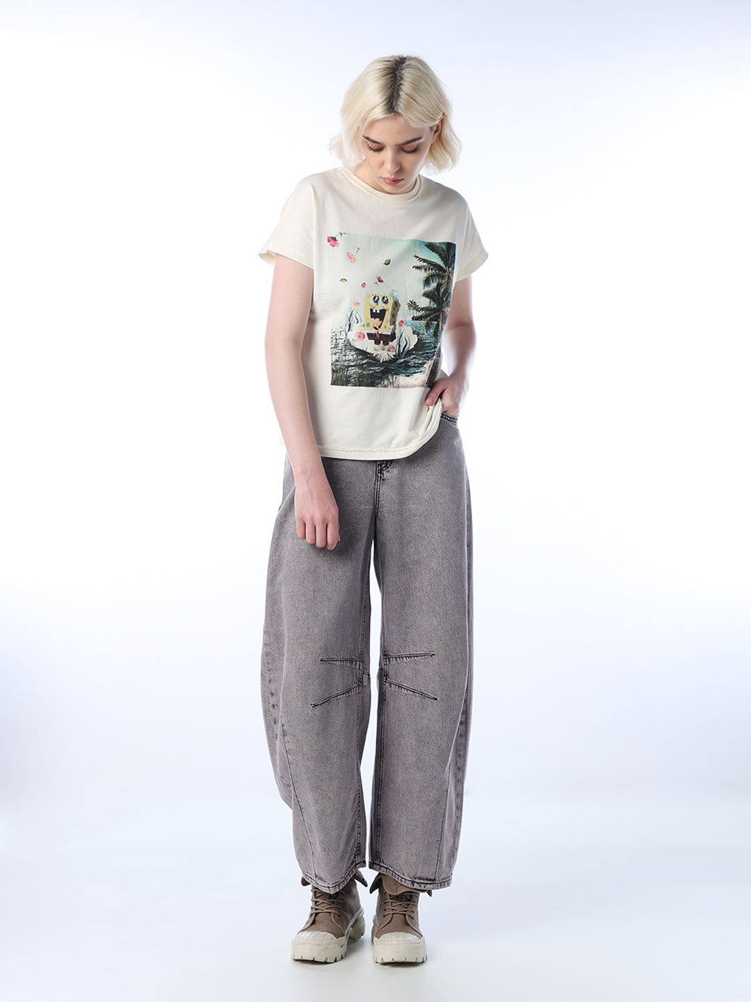 Cotton SpongeBob Printed T-shirt