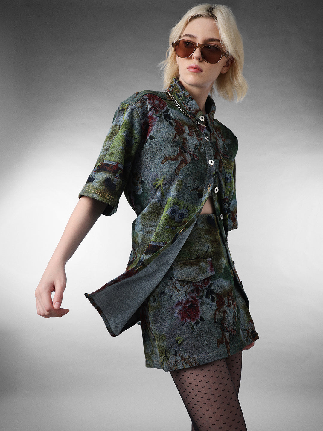 SpongeBob Printed Denim Skort