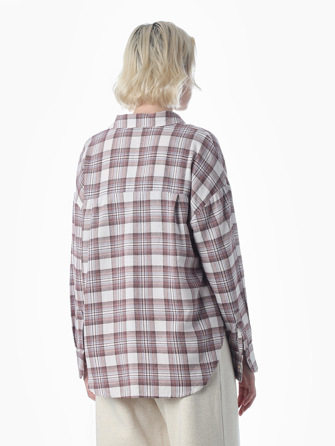 White Check Cotton Shirt
