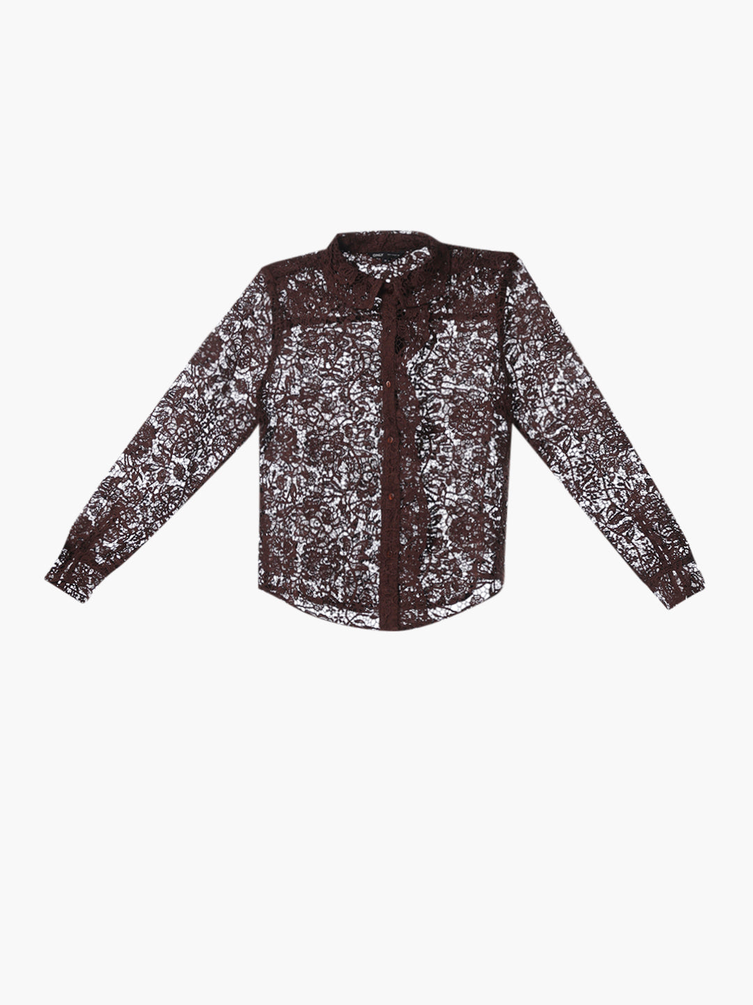 Brown Lace Shirt