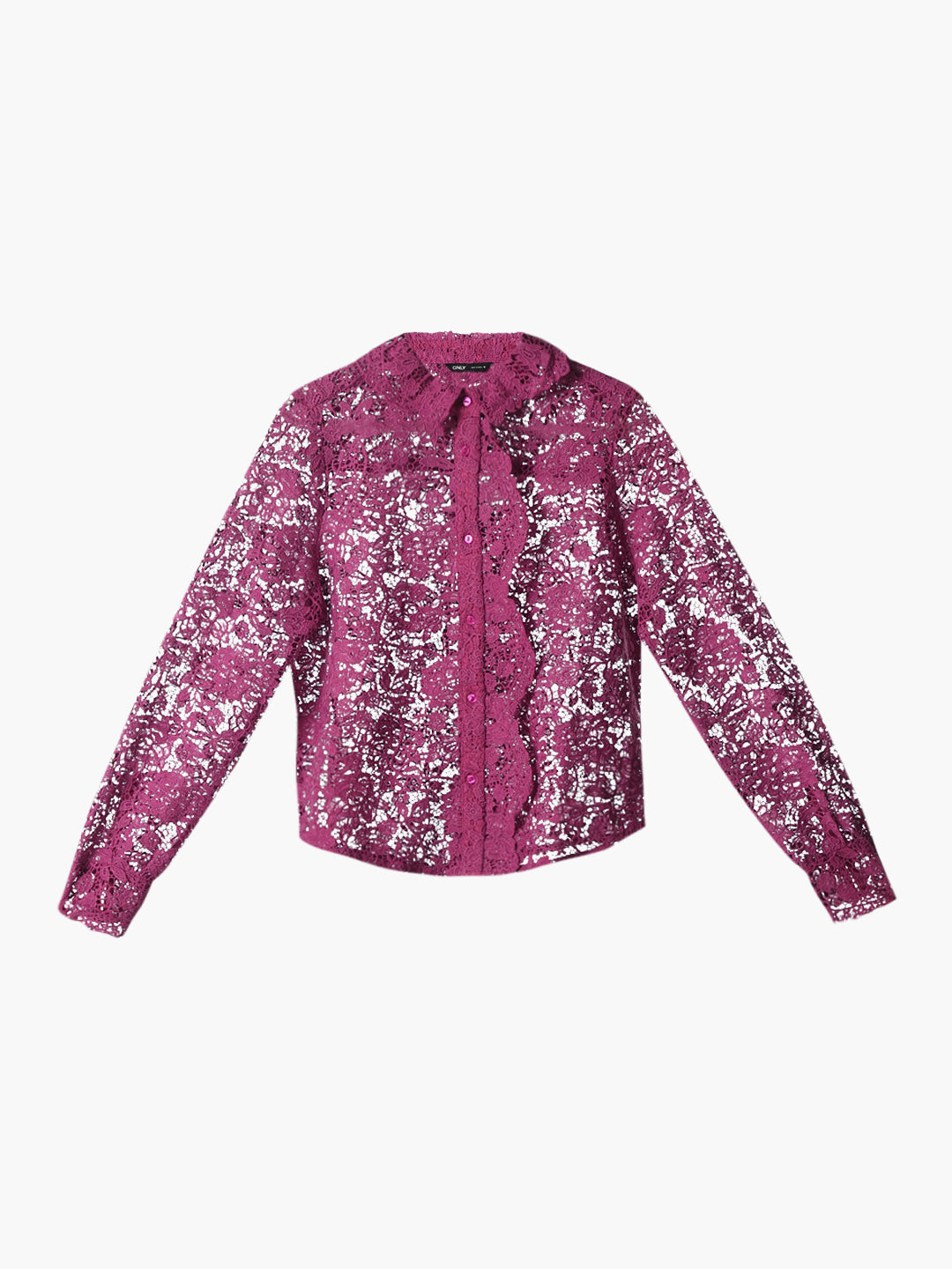 Purple Floral Lace Shirt