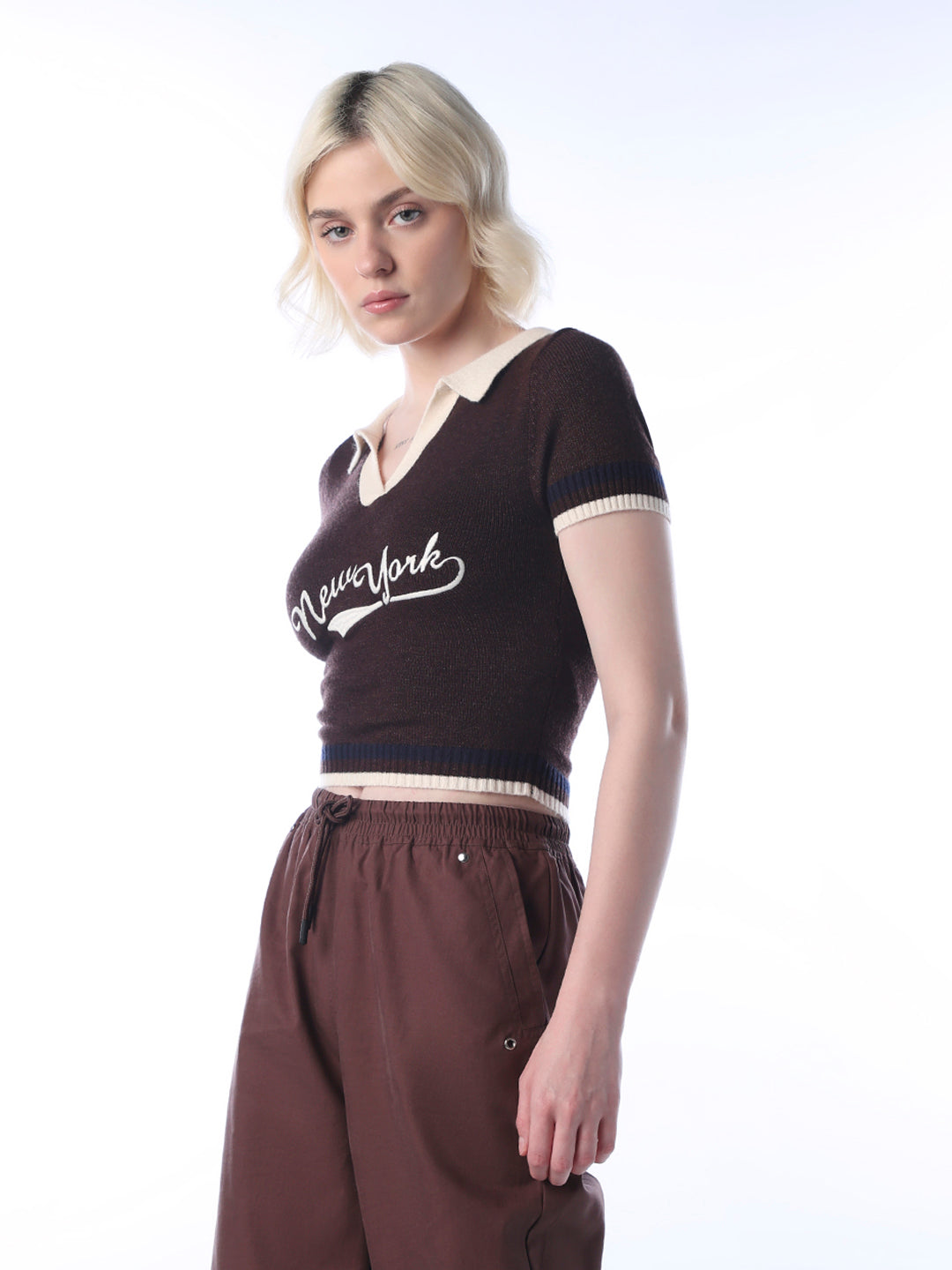 Fine-Knit Printed Polo