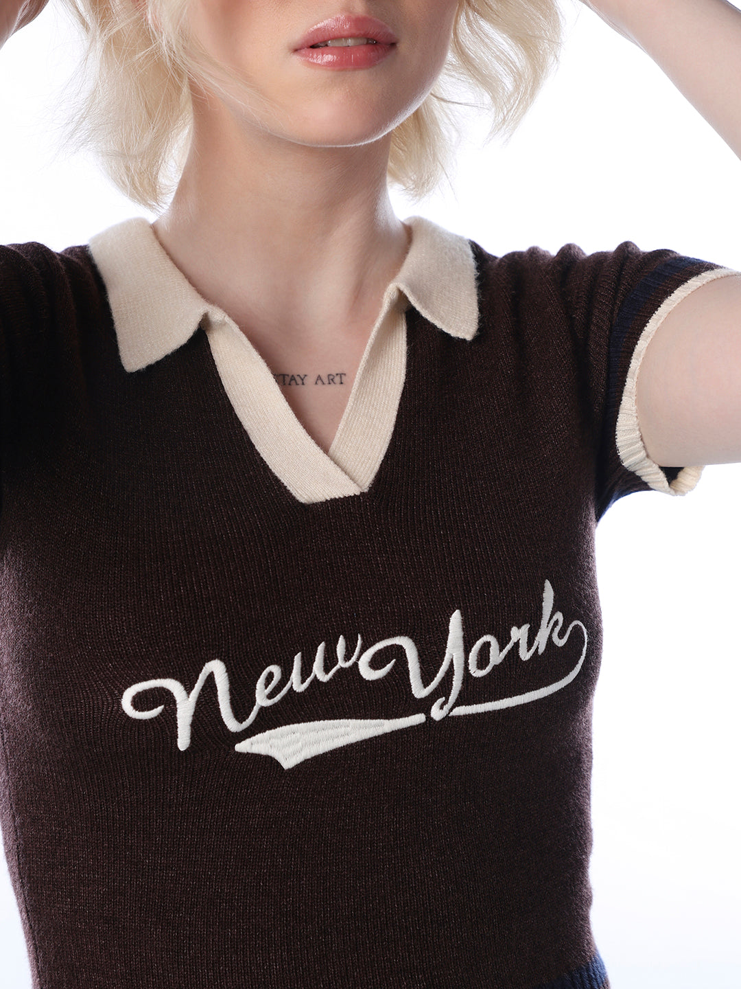 Fine-Knit Printed Polo